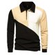 thumbnail image 1 of Blusa y camisa de manga larga con cuello vuelto para hombre, suéter informal liso de cuello redondo, suéter de manga larga, parte inferior de punto, suéter de cuello alto, blusa para hombre, 1 of 5