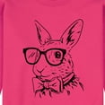 thumbnail image 2 of Instant Message - Bunny Bowtie - Men's Crew Neck Fleece Pullover, 2 of 5