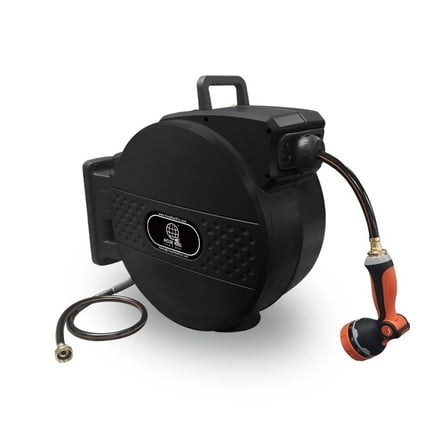 Hose Reel Pro 100ft Garden Hose Reel in Black