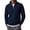 Navy, variant on JULMCOMO Quarter Zip Pullover Sweatshirt for Men Solid Color Stand Collar Long Sleeve Casual Athletic Tops for Fall Winter Red XL