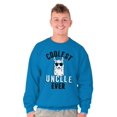 thumbnail image 3 of Best Llama Uncle Fathers Day Birthday Men's Crewneck Sweatshirt Brisco Brands M, 3 of 6