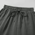 thumbnail image 4 of Annhoo Summer Shorts for Women High Waisted Drawstring Casual Comfy Wide Straight Leg Shorts with Pockets, 4 of 9