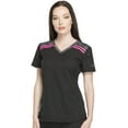 thumbnail image 7 of Dickies Dynamix Women Scrubs Top, V-Neck, Plus Size, DK740, 3XL, Black, 7 of 7