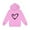 Pink, variant on Bnwani Black Toddler Crew Neck Sweatshirts Long Sleeve Casual Heart Print Pocket Size 2-3t