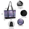 thumbnail image 2 of FORMRS Canvas Laptop Tote Bag for Women with 15.6" Computer Compartments Shoulder Handbag, Purple Forest, 2 of 7