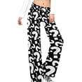 thumbnail image 4 of Top-kevin Question Mark Pattern Pattern Yoga Pants Women Wide Leg Pants Casual High Waisted Straight Lace Up Lounge Sweatpants, 4 of 14