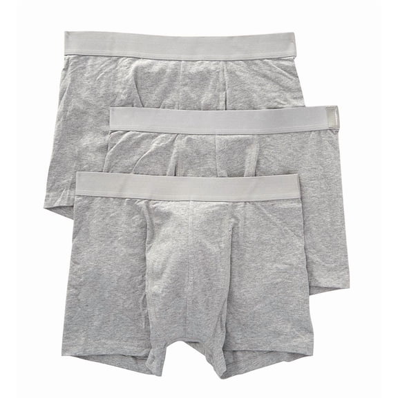 Men's Bread and Boxers 232 Organic Cotton Stretch Boxer Briefs - 3 Pack (Grey Melange M)