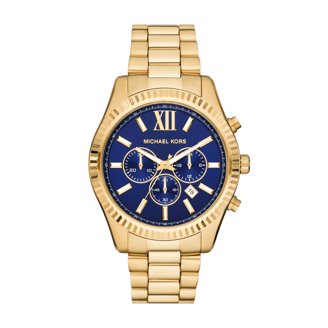 Michael Kors Men's Lexington Chronograph Watch, Gold Tone Steel