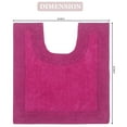 thumbnail image 2 of Home Weavers Luxury Bathroom Rug Toilet Rugs U Shaped Contour, Thick Toilet Rug, Non-Slip Contour Mat for Bathroom,100% Cotton Soft, Absorbent Water, Machine Washable, 20"x20" Contour, Hot Pink, 2 of 5