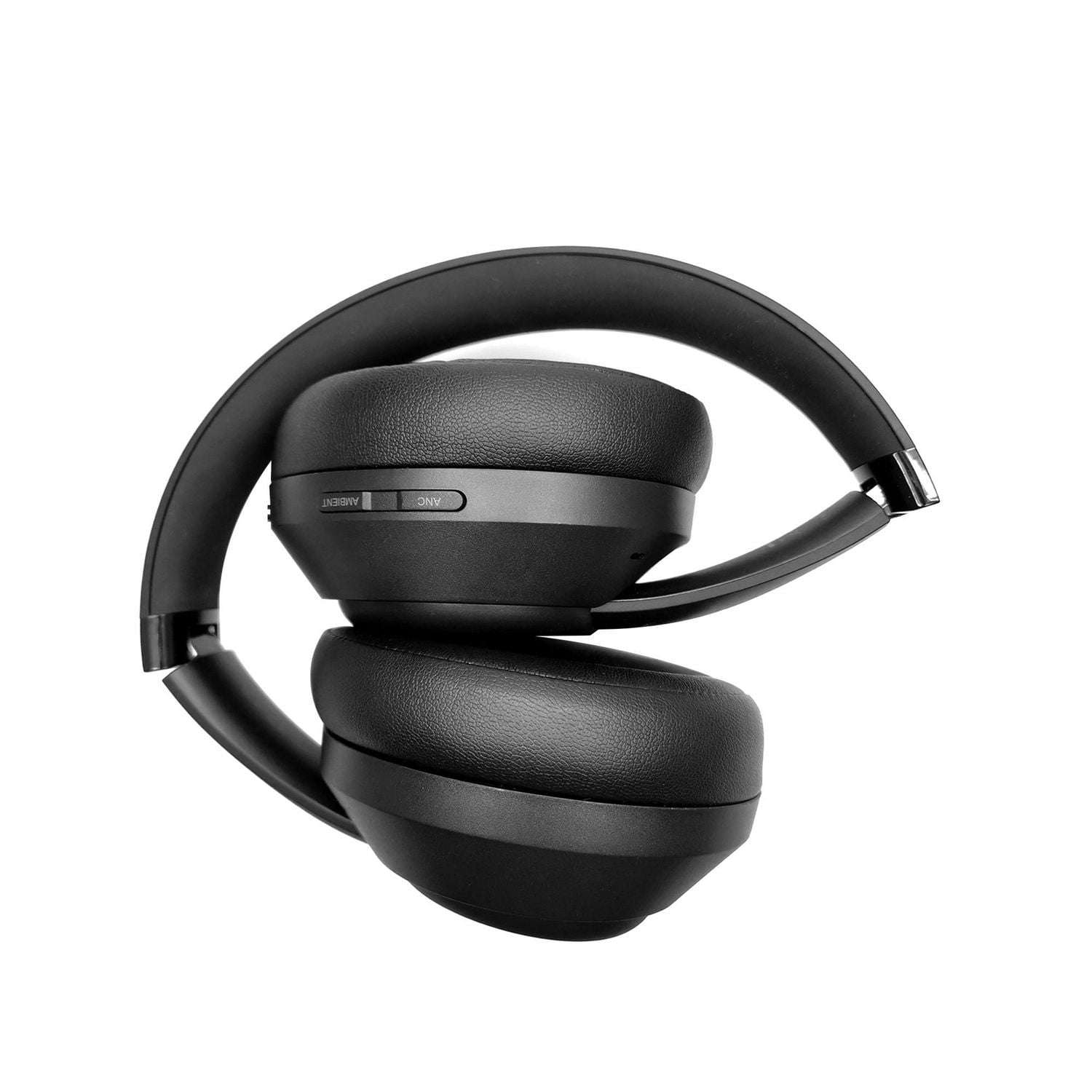 blackweb Over Ear Wireless Active Noise Cancelling and Ambient Sound Headphones Black Walmart