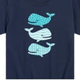 thumbnail image 3 of Instant Message - Stacked Patterned Whales - Toddler And Youth Short Sleeve Graphic T-Shirt, 3 of 6