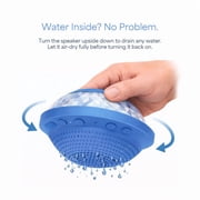 Bluescape Floating Bluetooth Speaker - IPX7 Waterproof, 6W RMS Audio, LED Light Show, FM Radio, 6-Hr Playtime, True Wireless Stereo for Hot Tubs & Pools