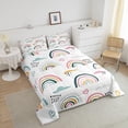 thumbnail image 3 of YST Rainbow Comforter Set Colorful Stripes Bedding Set Multicolor Comforter Cartoon Style Quilted Duvet Set for Kids Boys Girls Microfiber Full, 3 of 5