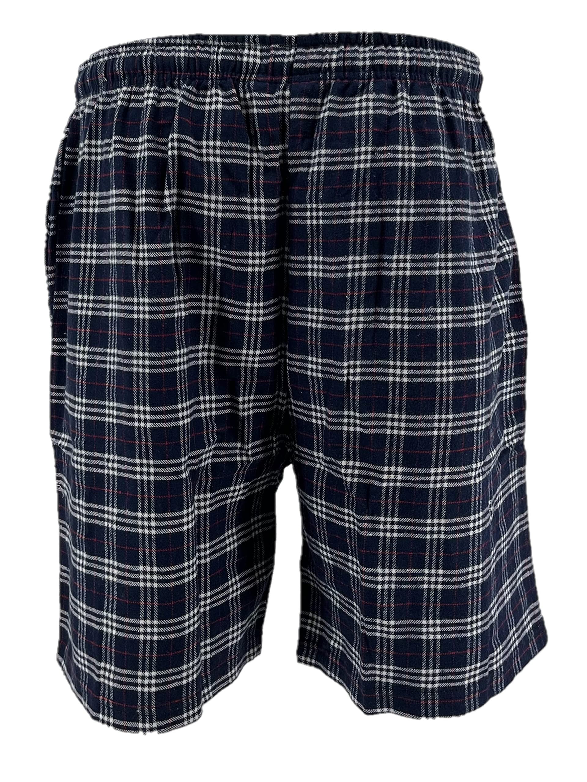 Men s Flannel Pajama Shorts Super Soft Cotton Plaid Shorts with Pockets and Drawstrings Sleep and Lounge Design 5 Large Walmart