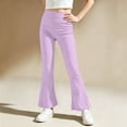 thumbnail image 2 of ZBSOKO Girls Yoga Pants High Waisted Stretch Full Length Flare Leggings Solid Color Pull On Athletic Trousers 3-15Y Workout Fashion Pant, 2 of 6