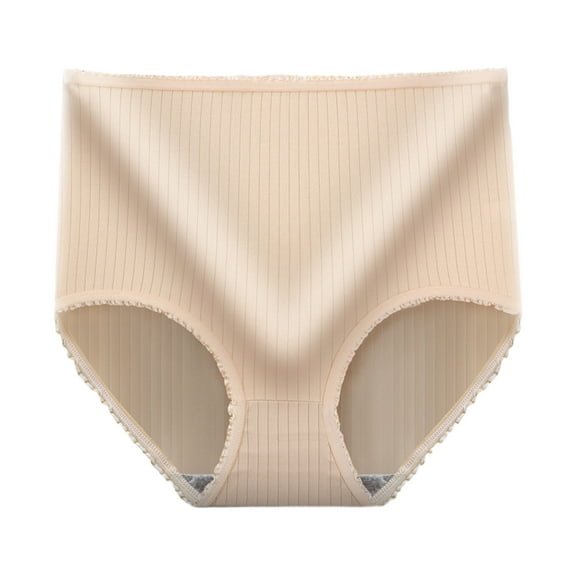 Vibrex Underwear for Women Cotton High Waist Panties Full Coverage Briefs Soft Strech Ladies Breathable Lace Panties Close Fitting Without Restraint Period Underwear for Women