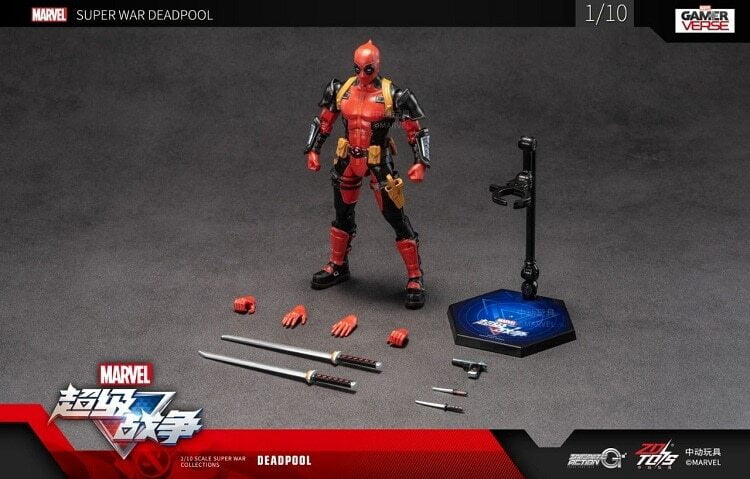 ZD Toys 1/10 Scale Super War Deadpool Collector Action Figure