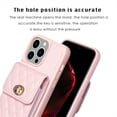 thumbnail image 3 of ELEHOLD Luxury Wallet Case&nbsp;for iPhone XS Max Case Organ Card Slots Holders PU Leather Metal Snap with Crossbody Shoulder Strap Shockproof Elegant Purse Case,pink, 3 of 6