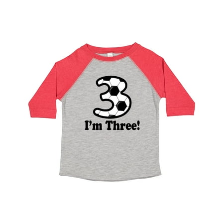 

Inktastic 3 Year Old Soccer Party 3rd Birthday Gift Toddler Boy or Toddler Girl T-Shirt