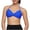 Blue, variant on Womens Hot Pink Halter Neck Bralette Wireless Padded Ruched Front Seamless Nylon Spandex Adjustable Straps Cropped Bra,Size M