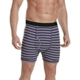 thumbnail image 4 of Harbor Bay by DXL Big and Tall Men's Assorted Boxer Briefs, Grey Stripe, 2X, Pack of 3, 4 of 8