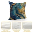 thumbnail image 4 of Acheng Short Plush Pillowcase 1 Piece Gold and Blue Abstract Art White, 4 of 5