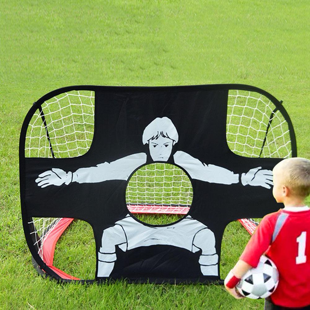 OTVIAP Portable 2 in 1 Kids Children Football Soccer Net for Indoor