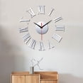 thumbnail image 3 of Frameless DIY Wall Mute Clock 3D Mirror Surface Sticker Home Office Decor, 3 of 3