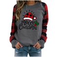 thumbnail image 2 of Pntutb invierno mujer Casual manga larga tops señoras Navidad Printv blusa tops Pntutb Pntutb-740, 2 of 8