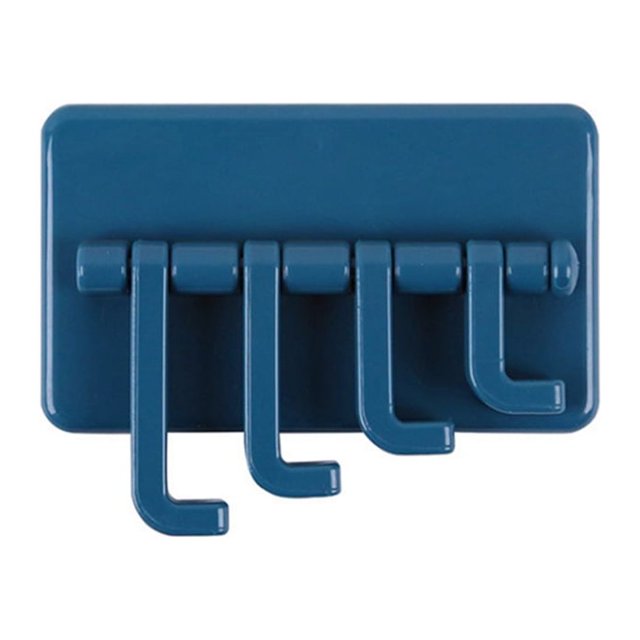 Advancent Colgador de puerta montado en la pared, perforador autoadhesivo para colgar, gancho gratis, estante organizador de cocina para Cocina y Comedor Azul