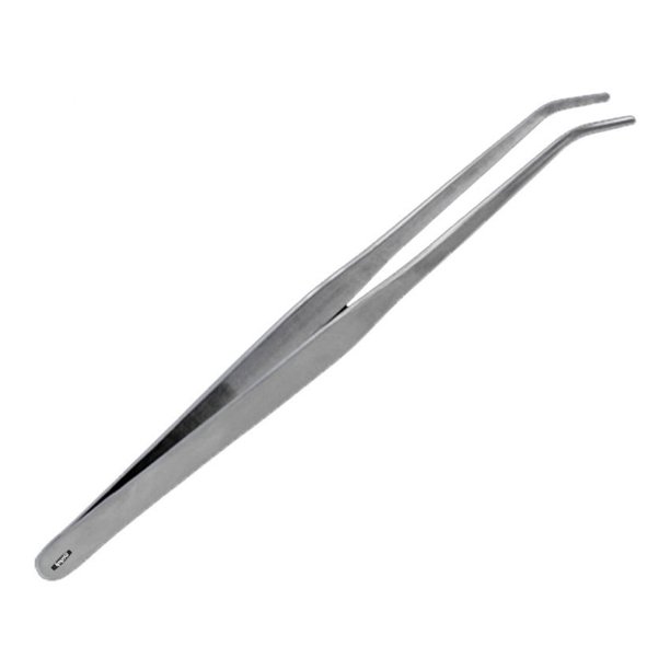 Tweezers Bent Tip Tweezer 7" Bent Smooth Tips Jewelry Bead Hobby