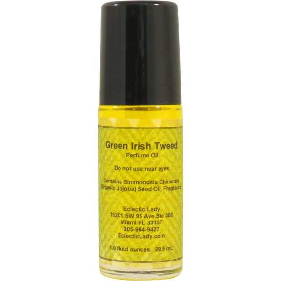 Green Irish Tweed Perfume Oil, 1.0 Oz Portable Roll-On Fragrance