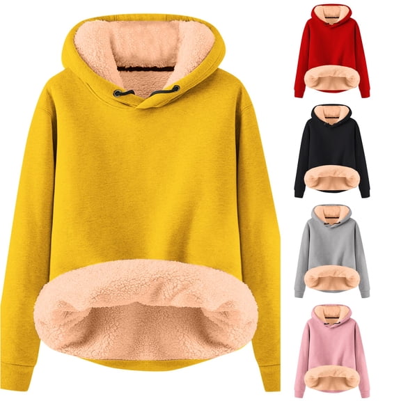 Gyujnb Lined Thick Pullover Casual Warm Hoodie for Cold Weather Daily Wear (Little Girls, Big Girls),6-7 Years