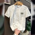 thumbnail image 3 of Camisetas estampadas con gráficos de rock para hombre, camisetas de motociclista Katoen para hombre, camisetas bordadas Harajuku de manga corta Kpop Trendyol, 3 of 5
