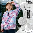 thumbnail image 7 of Xoenoiee Star Tie Dye Print Girls Casual Oversized Half Zip Sweatshirts Long Sleeve Pullover Jackets Zipper Fall Winter Outfits, 5-6 Years, 7 of 7