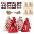 thumbnail image 2 of Bolsas de calendario de adviento de Navidad, tela de fieltro, bolsas de regalo de calendario de Adviento, adornos de Navidad DIY con Clips, bolsa de dulces, 24 días, 2 of 4