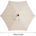 thumbnail image 5 of Toldo de repuesto para sombrilla de patio de 10 pies, 6 varillas, toldo para sombrilla de exterior con 6 varillas, cubierta superior de repuesto para sombrilla de mesa (solo toldo), 5 of 5