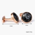 thumbnail image 2 of Cuff Links, diseño elegante de oro rosa a la moda para hombre, 2 of 3