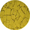 thumbnail image 1 of Ahgly Company Indoor Round Patterned Dark Golden Rod Brown Area Rugs, 4' Round, 1 of 6