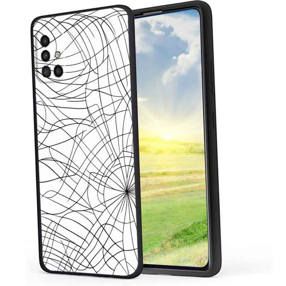 Lines Phone Case, Degined for Samsung Galaxy A51 4G Case Men Women, Flexible Silicone Shockproof Case for Samsung Galaxy A51 4G