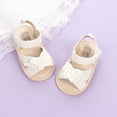 thumbnail image 5 of Baby Girls 0-18M Closed Toe Sandals Soft Non-Slip Sole Breathable First Walking Shoes Cute Cartoon Print For Summer Indoor Outdoor Toddler Footwear Gibobby,4,White, 5 of 9