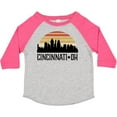 thumbnail image 3 of Inktastic Cincinnati Ohio Skyline Retro Boys or Girls Toddler T-Shirt, 3 of 5