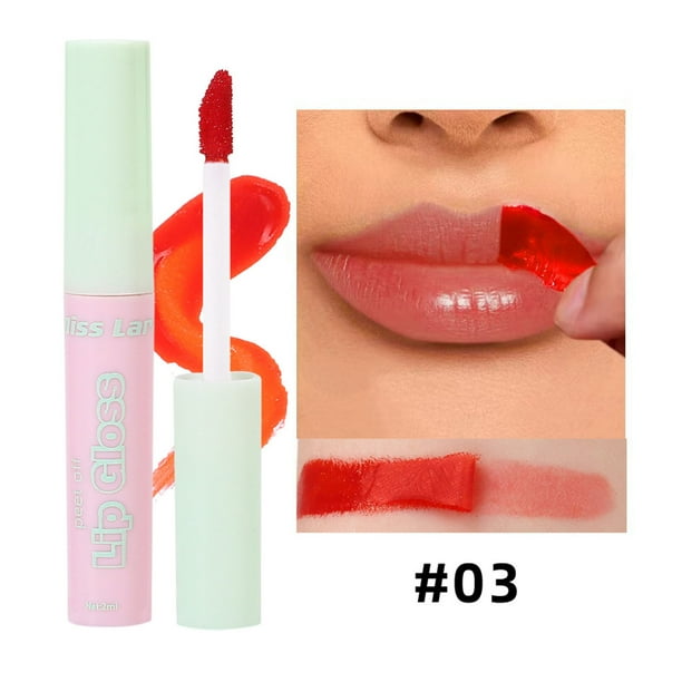 Hot6sl Ofertas Del Día 6 Colores de Brillo Labial Desprendible de Larga Duración, No Se Decolora, No Mancha, Brillo Labial Desprendible, Brillo Labial Fácil de Colorear