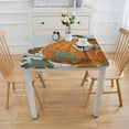thumbnail image 3 of nygtbtfer  Happy Thanksgiving Pumpkin Truck TableclothWashable Wrinkle Free Table Cloths Cover Mat Lace for Parties Dining Room Kitchen Holiday Elastic Edge White, 3 of 7