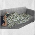 thumbnail image 6 of Monstera Soft Flannel Fleece Blanket, Tropical Jungle Foliage Hawaiian Nature Growth Sketchy Leaves Environment Eco, Cozy Plush for Indoor and Outdoor Use, 60" x 80", Green and White, by Ambesonne, 6 of 6