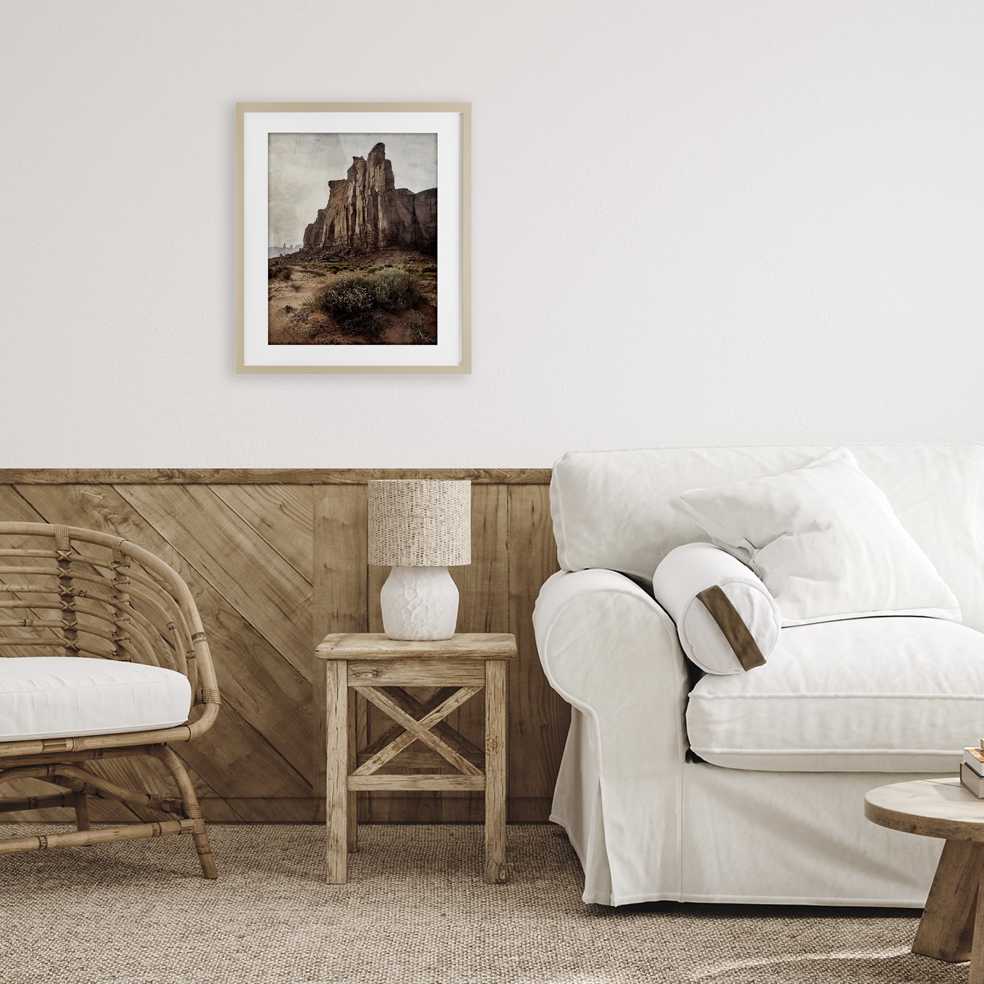 Stupell Industries Desolate Rock View Birch Framed Print Under Glass, design by Kim Allen