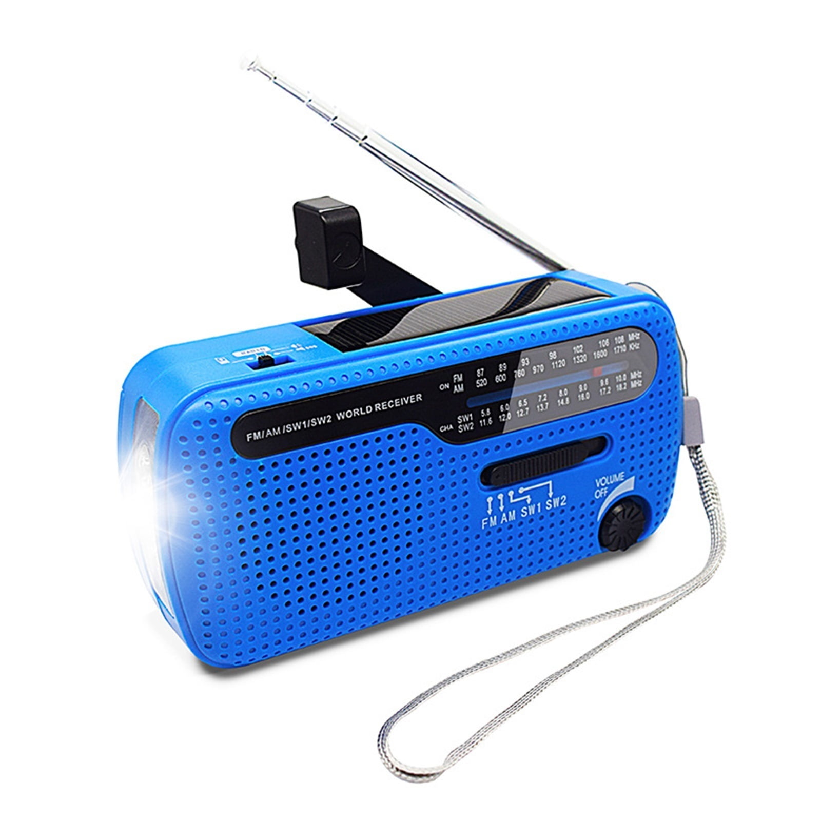 Outdoor Emergency LED Light FM/AM Solar Hand-cranked Rechargeable Radio Can Charge e Phones