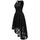 Women's Halter Hi-Lo Floral Christmas Lace Dress Bridesmaid Party Cocktail Dresses Lace Party Dress c2712