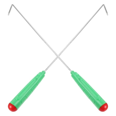 Hytrove 2Pcs Heavy Duty Fireplace Poker Iron Tool for Indoor and Outdoor Camping