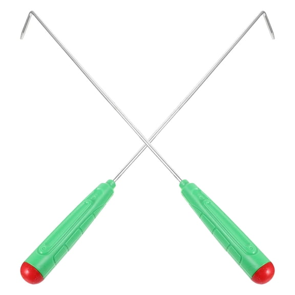Hytrove 2Pcs Heavy Duty Fireplace Poker Iron Tool for Indoor and Outdoor Camping